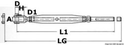SS turnbuckle jaw seasta 12 mm